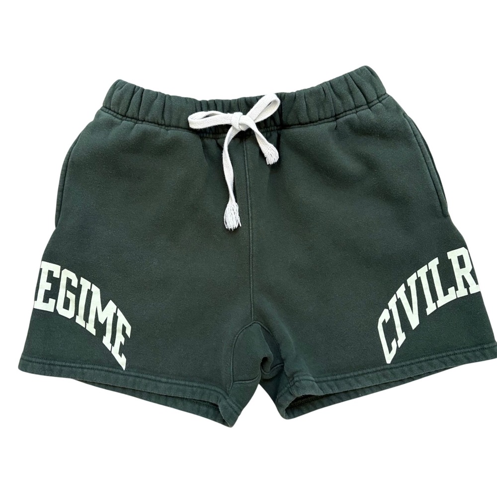 Civil Regime Sweat Shorts Mens M Green Fleece Drawstring Gym Gorpcore Streetwear